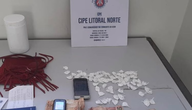 Cipe Litoral Norte apreende droga dentro de carro em Alagoinhas