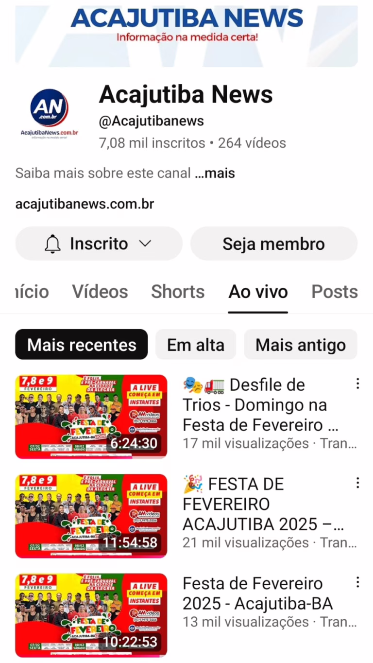 Festa de Fevereiro 2025: Mais de 30 horas de transmissão e mais 51 mil visualizações online!
