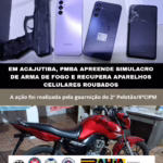 PM apreende simulacro de arma de fogo e recupera celulares roubados em Acajutiba