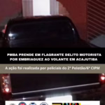 Motorista embriagado sem CNH colide contra residência e é preso em flagrante pela PMBA em Acajutiba
