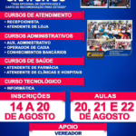 Acajutiba recebe cursos gratuitos com Opção de certificado e carta de recomendação para estágio