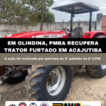 Trator furtado em Acajutiba é recuperado pela PMBA em Olindina