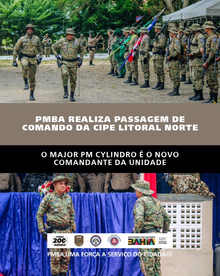 Maj PM Cylindro assume o comando da CIPE Litoral Norte em cerimônia realizada em Esplanada