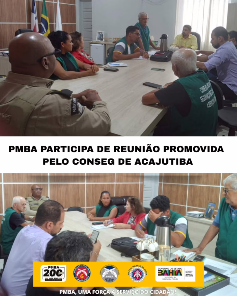 6ª CIPM participa de encontro do Conselho de Segurança para tratar de ações de segurança em Acajutiba