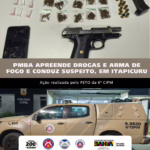 PM apreende drogas e arma de fogo e prende suspeito em Itapicuru