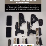 Polícia apreende pistolas e munição e prende dupla em flagrante em Esplanada