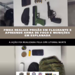 PM prende suspeitos em flagrante e apreende armas e munições em Esplanada