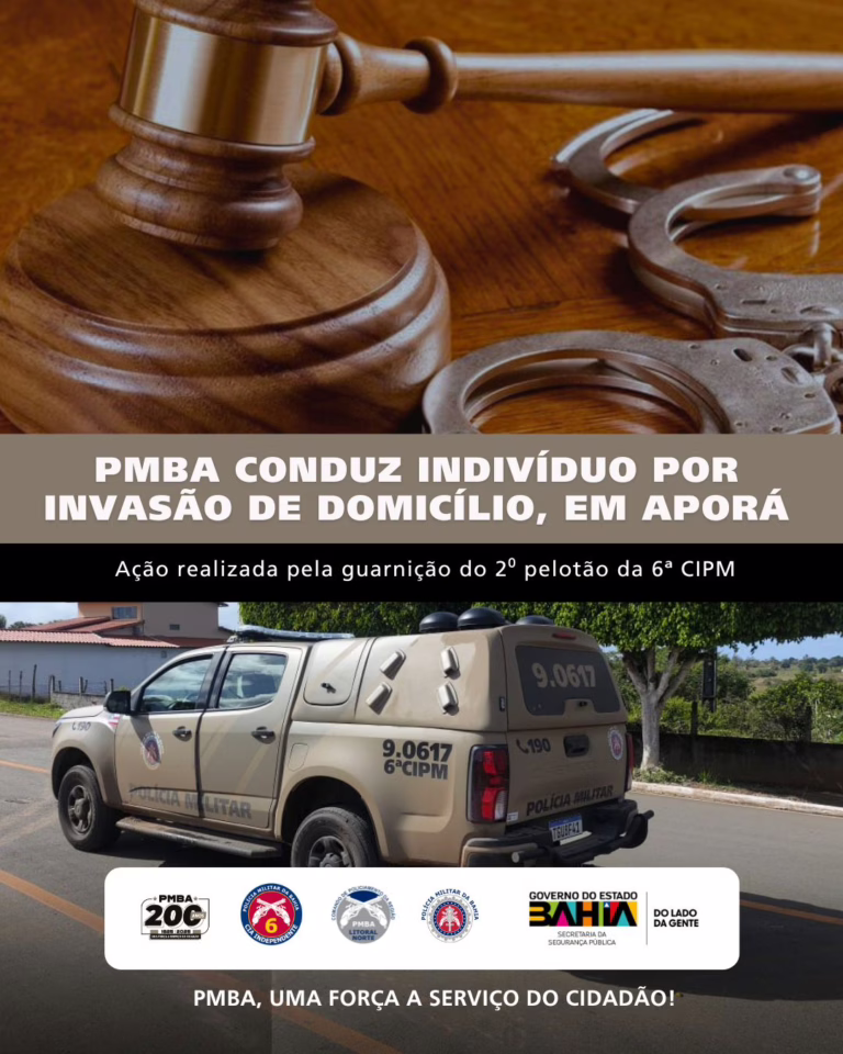 Ex invade casa da ex-companheira em Itamira, distrito de Aporá, e é levado à delegacia