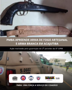 Polícia apreende arma artesanal e prende suspeito após ameaças a familiares em Acajutiba