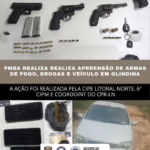 PMBA Desarticula Grupo Armado e Apreende Armas, Drogas e Veículo Roubado em Olindina