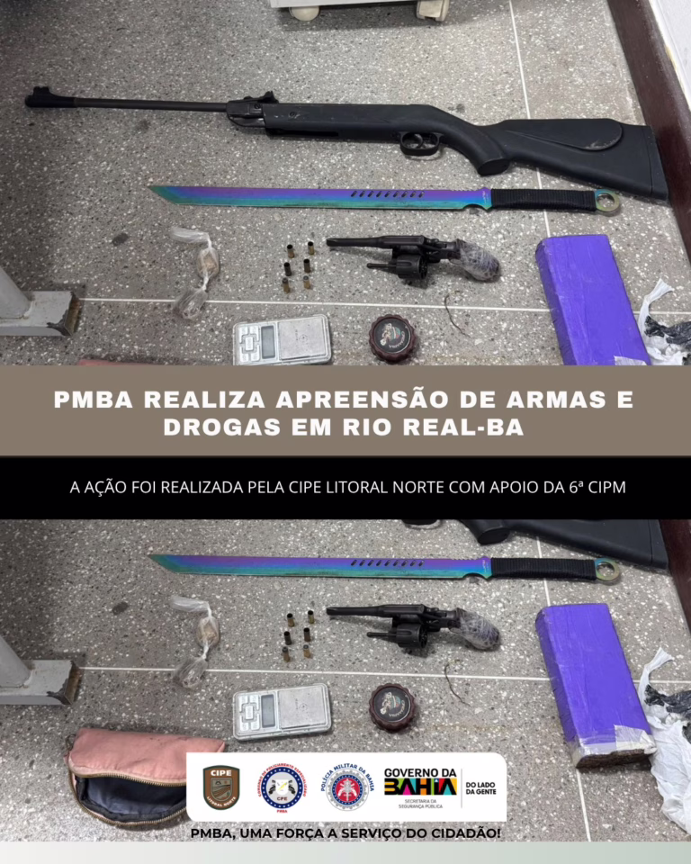 Ação Conjunta entre CIPE Litoral Norte e 6ª CIPM Resulta em Apreensão de Arma e Drogas após Confronto em Rio Real