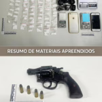 Polícia apreende arma, munições e drogas em Olindina