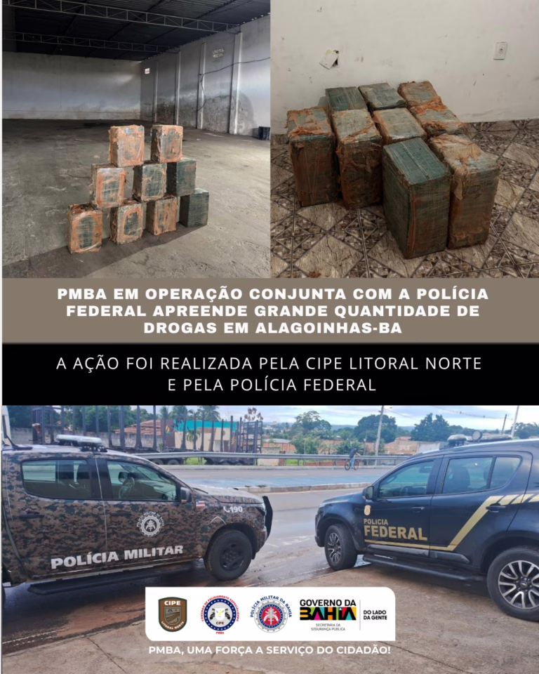 Polícia apreende quase 300 kg de cocaína em operação conjunta em Alagoinhas