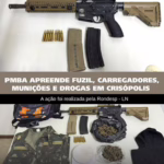 Operação da PMBA apreende fuzil e drogas após confronto armado em Crisópolis