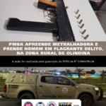 PM apreende metralhadora e prende homem em flagrante após atendimento de violência doméstica na zona rural de Olindina